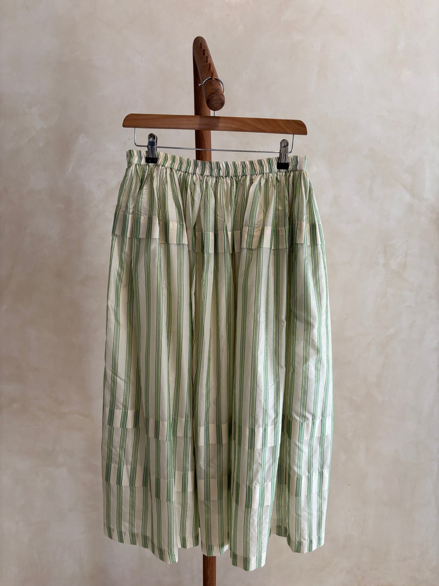Embroidered silk skirt