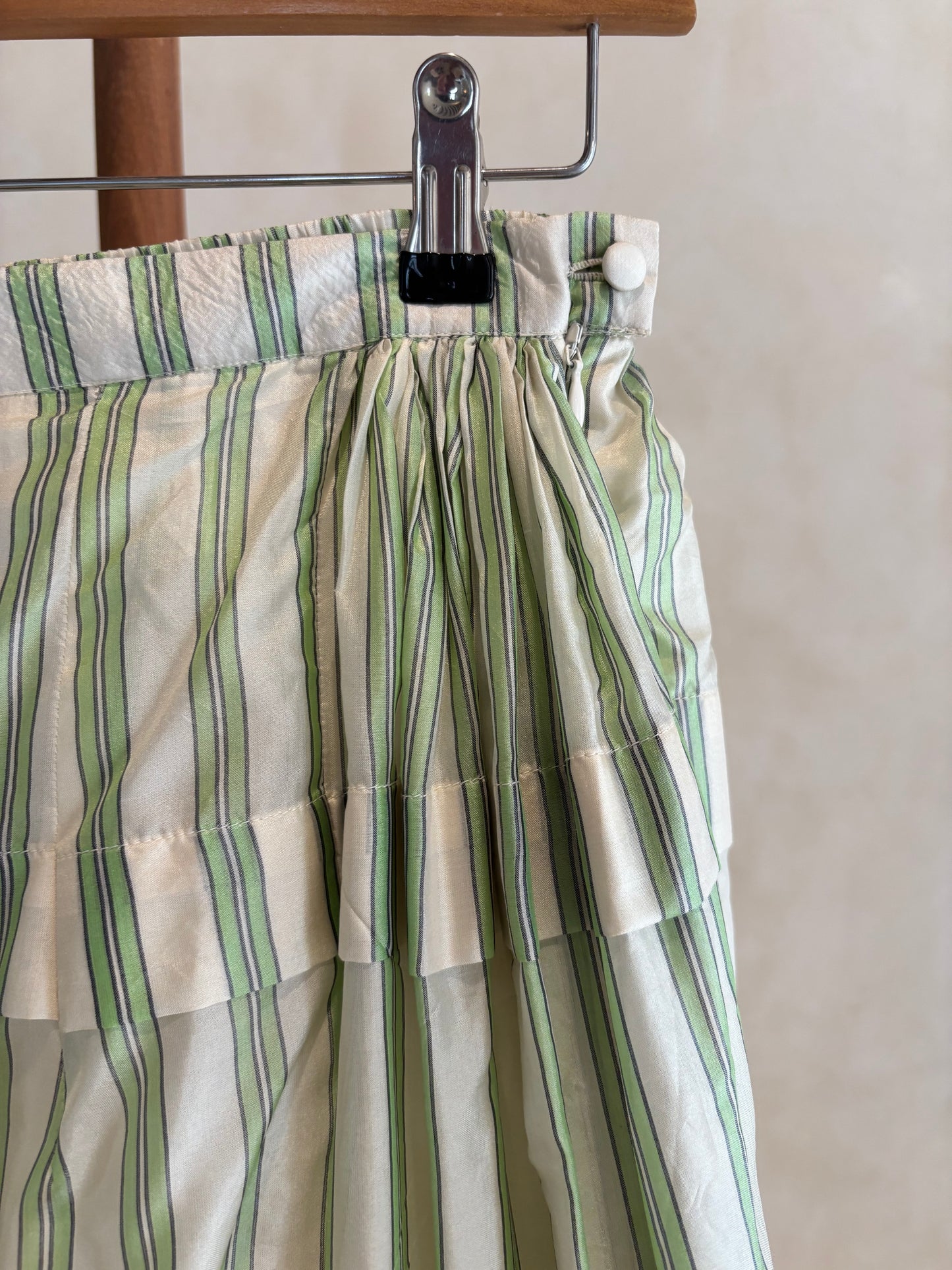 Embroidered silk skirt