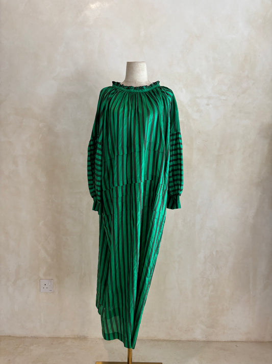 Silk striped dress