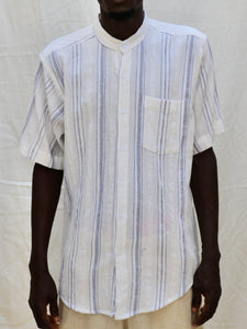 White and blue stripe shirt