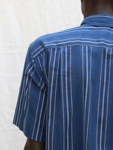 Dark blue striped shirt