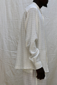 White textured shirt