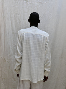 White textured shirt